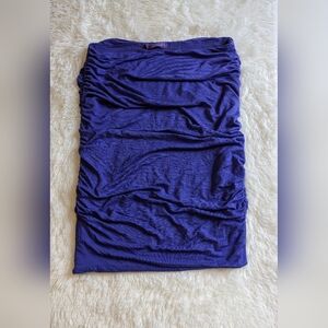 LAmade Purple Ruched Side Tube Top Strapless Y2K Size S NWOT